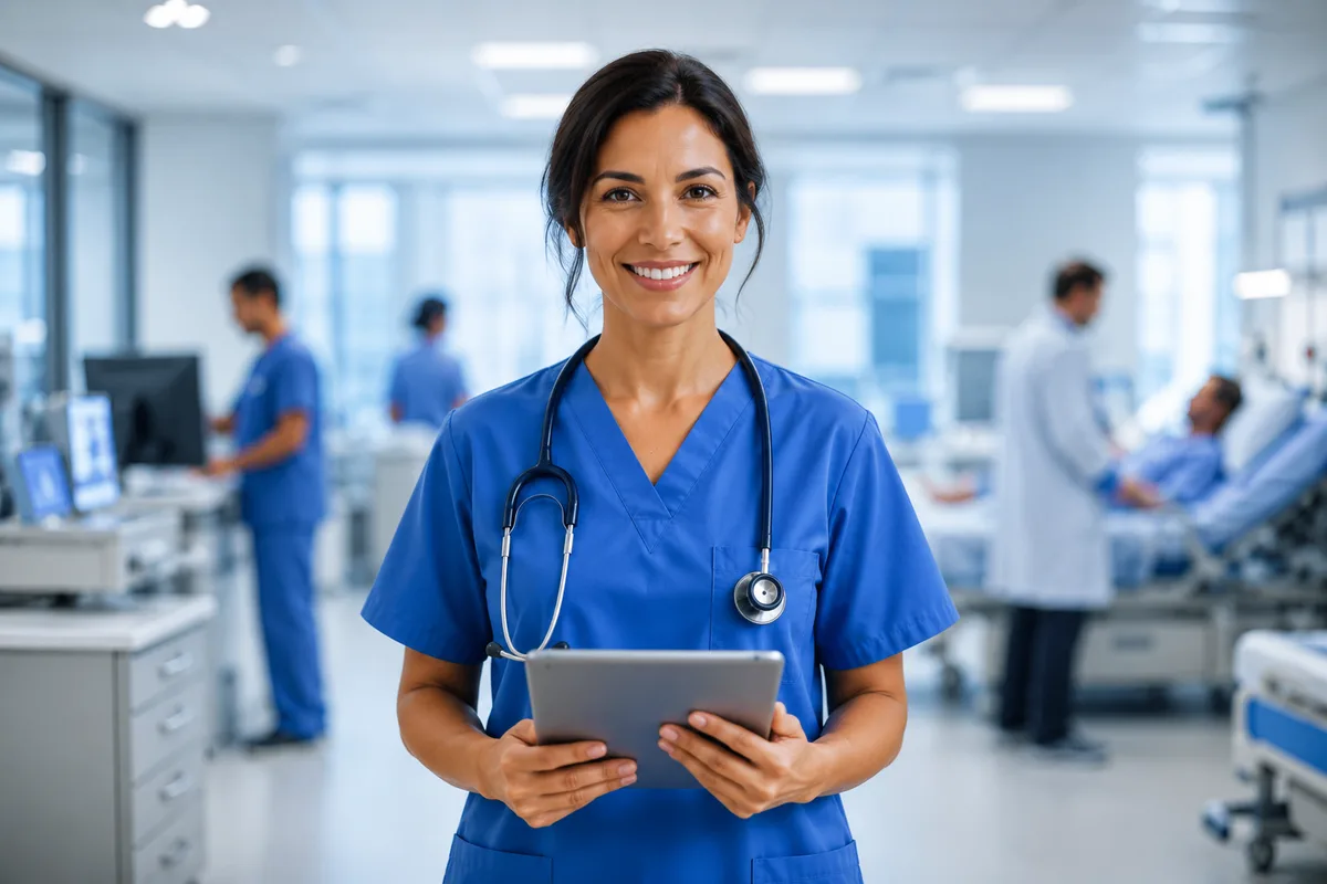 Healthcare clinician at work